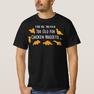 Camiseta Nunca Velho para Dino Chicken Nuggen Transpira Suo