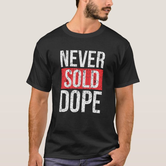 Camiseta Nunca Vendeu Rap de Hip Urbano do Hustler do Dope  (Frente)