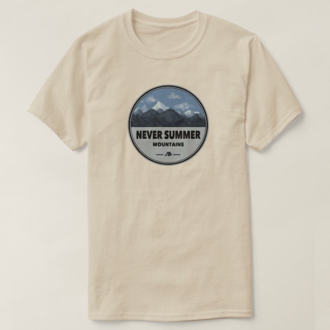 Camiseta Nunca Verão Montanhas Colorado Camping (Frente do Design)