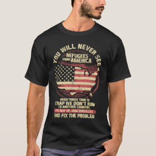 Camiseta Nunca Veremos Refugiados Da América