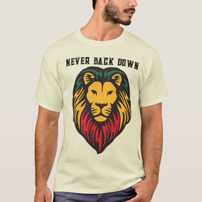 Camiseta Nunca Voltar para Baixo - Lion Resiste Tee (Frente)
