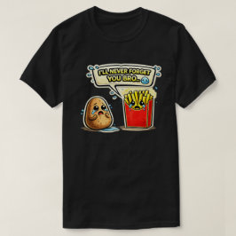 Camiseta Nunca vou esquecer você, bro, Arte de Batata