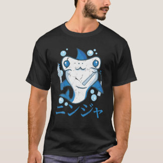 Camiseta Nunchuks - Kawaii Anime Shark - Ninjas Japonês Ae