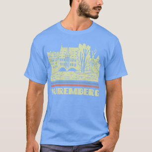 Camiseta Nuremberg City Gift Alemanha Cidade Silhouette Sky