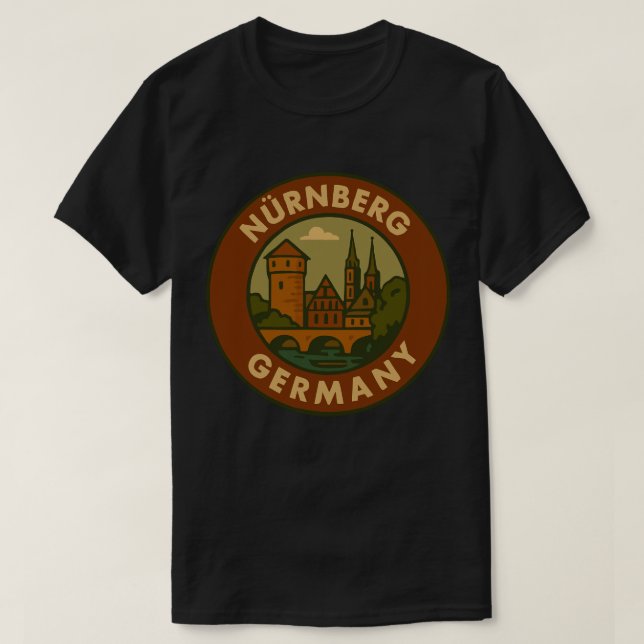 Camiseta Nuremberg Germany City Art (Frente do Design)