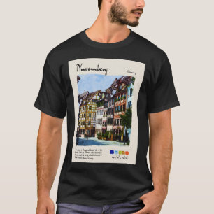 Camiseta Nuremberg Vintage Watercolor Viagem
