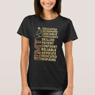 Camiseta Nurs Inspiradores Determinados Emt, Educados Pelo