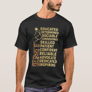 Camiseta Nurs Inspiradores Determinados Emt, Educados Pelo