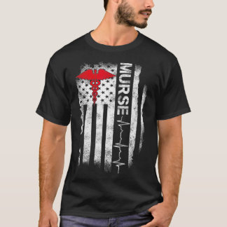 Camiseta Nurse American Flag ER ER PACU L&D PICU registrado