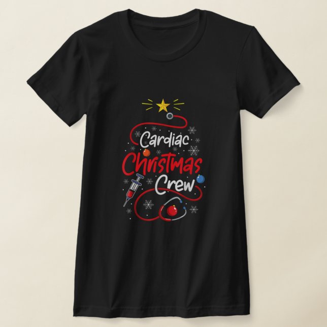 Camiseta Nurse Cardiac Christmas Crew Nursing Christmas lig (Postura )