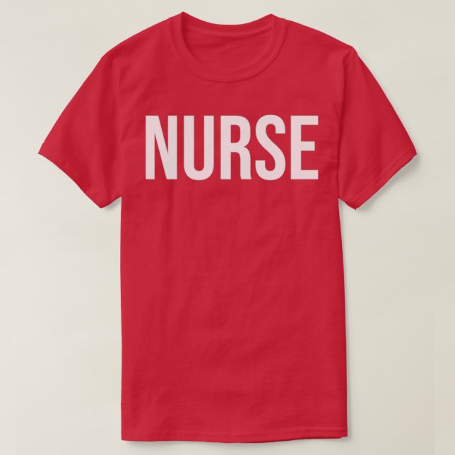 Camiseta Nurse Job Title Plain Text (Frente do Design)