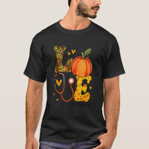 Camiseta Nurse Leopard Pumpkin Thanksgiving Love Ortho Nurs
