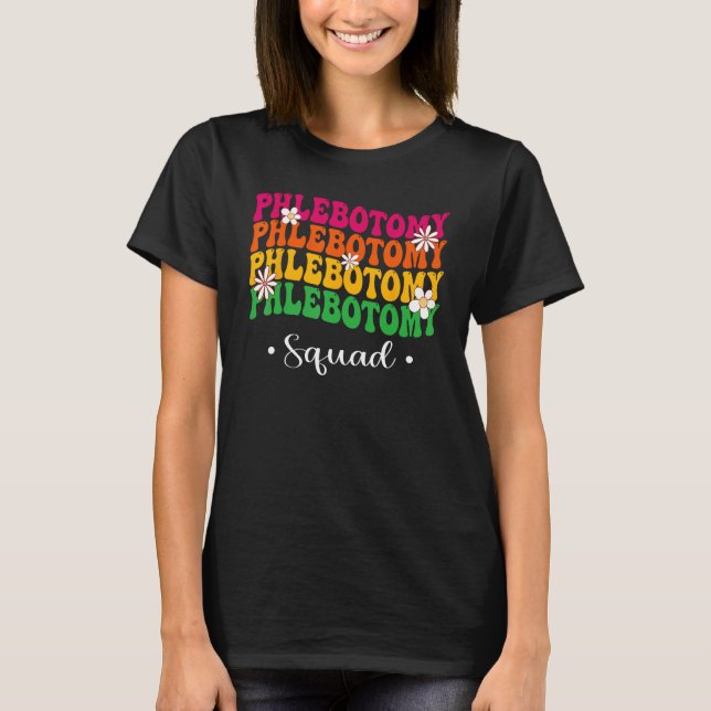 Camiseta Nurse Phlebotomist Technician Phlebotomy Squad Gro (Frente)