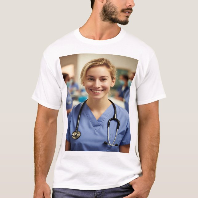 Camiseta Nurse Photo Customize Personalize (Frente)