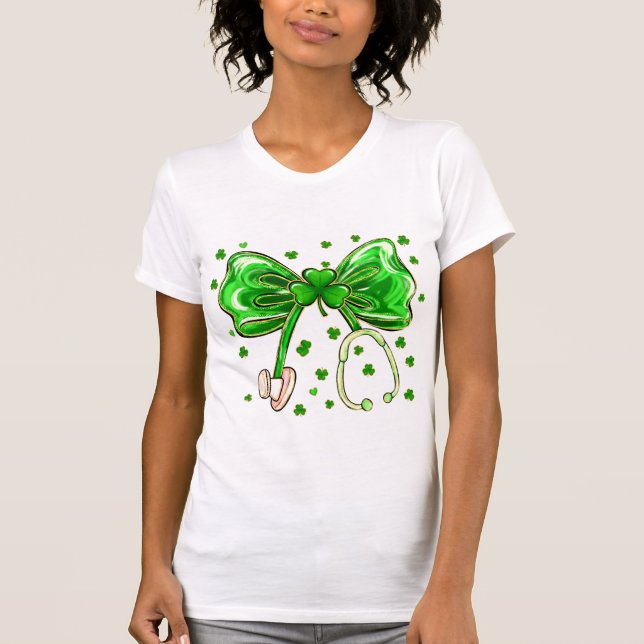 Camiseta Nurse Shamrock St. Patrick’s (Frente)