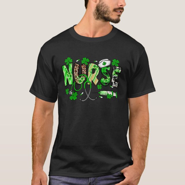 Camiseta Nurse St Patrick's Day Nurse Nurse Lucky (Frente)
