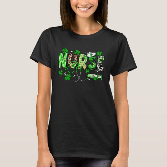 Camiseta Nurse St Patrick's Day Nurse Nurse Lucky (Frente)