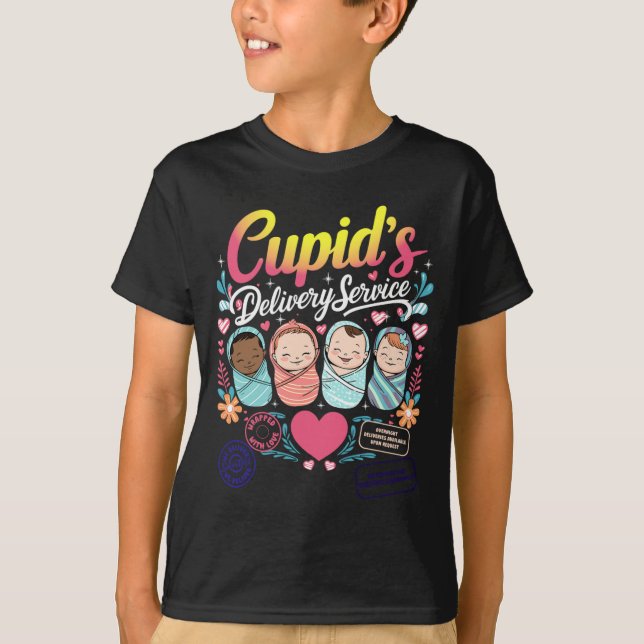 Camiseta Nurse Valentine Cuds Delivery Service Labor And  (Frente)