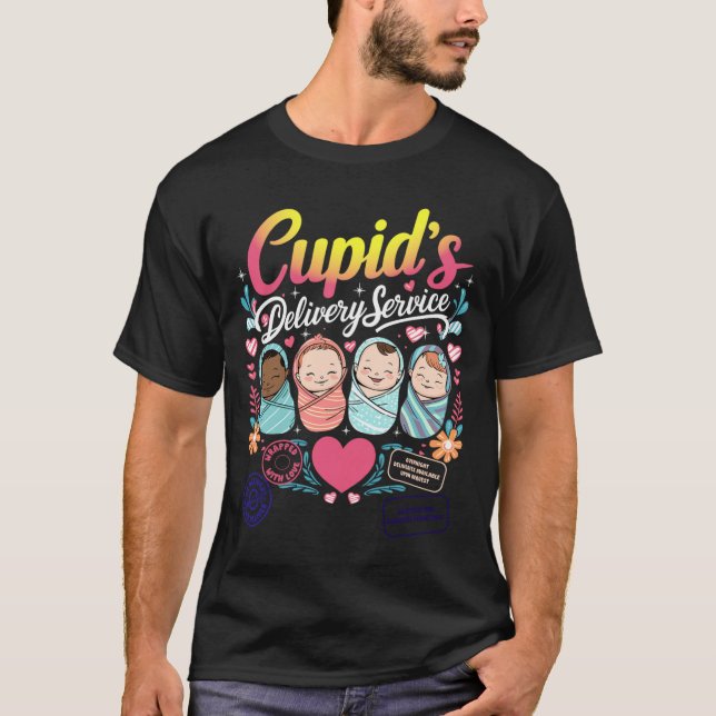 Camiseta Nurse Valentine Cuds Delivery Service Labor And  (Frente)