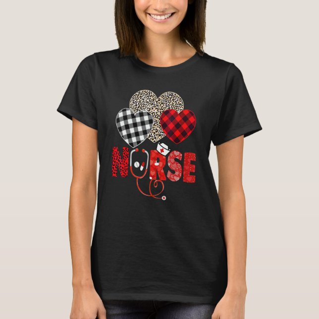 Camiseta Nurse Valentine Stethoscope Nursing Valentines Day (Frente)