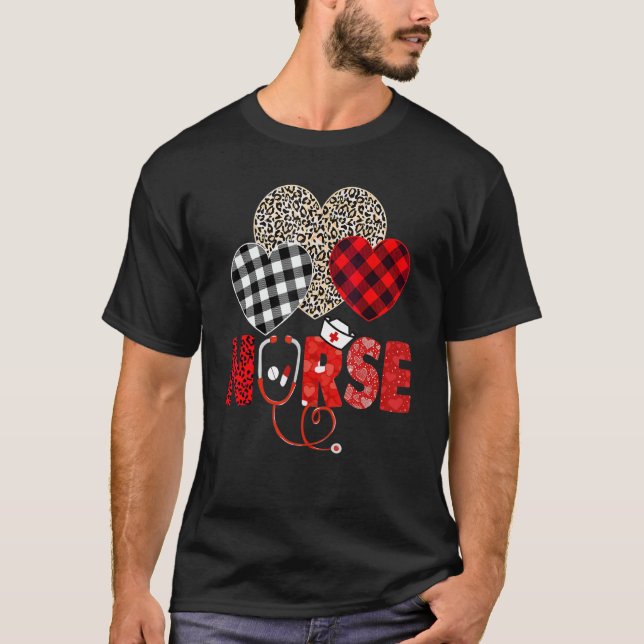 Camiseta Nurse Valentine Stethoscope Nursing Valentines Day (Frente)