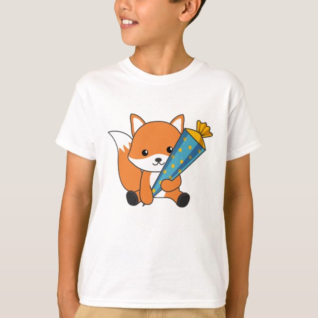 Camiseta Nursery Fox School Children Bag Sweet (Frente)