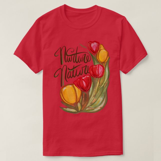 Camiseta Nurture Nature Primavera Tulip Premium (Frente do Design)