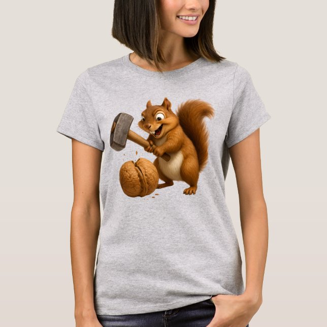 Camiseta "Nut-Smashing Squirrel Tee (Frente)