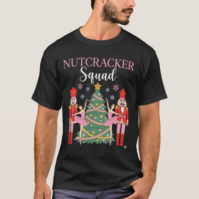 Camiseta Nutcracker Ballet Christmas Ballerina Nk Dance Squ (Frente)