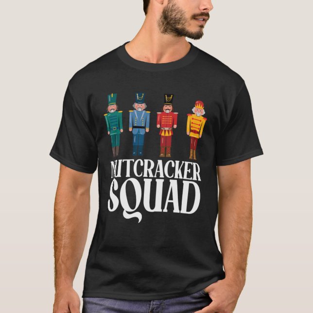 Camiseta Nutcracker de Natal da Família de Dança de balé (Frente)