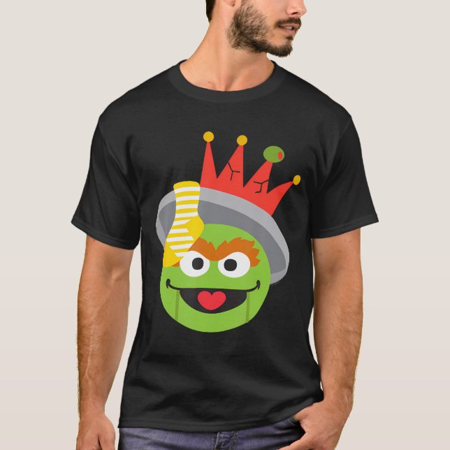 Camiseta Nutcracker de Natal da Rua Sésame Oscar O Grupo (Frente)