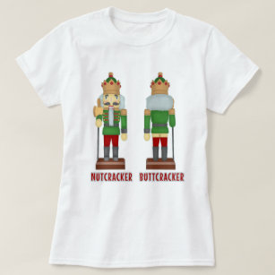 Camiseta Nutcracker engraçado Buttcracker do Natal cómico