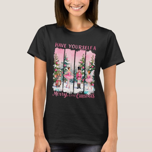 Camiseta Nutcracker Friends Snow Globe Nk Coquette Bow Chri (Frente)