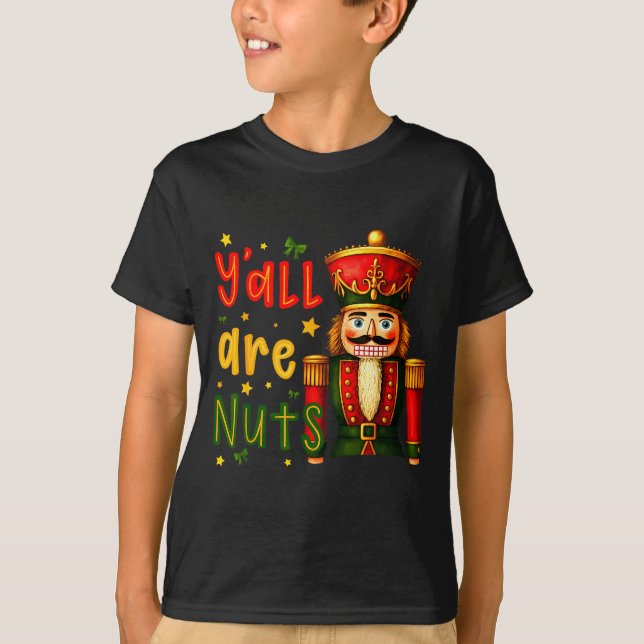 Camiseta Nutcracker Merry Christmas Funny Xmas Pajamas Y'al (Frente)