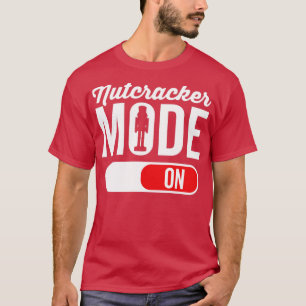 Camiseta Nutcracker Mode On Balé Love Christmas Ballerina