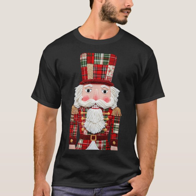 Camiseta Nutcracker Patchwork Merry Christmas Pajamas Men W (Frente)
