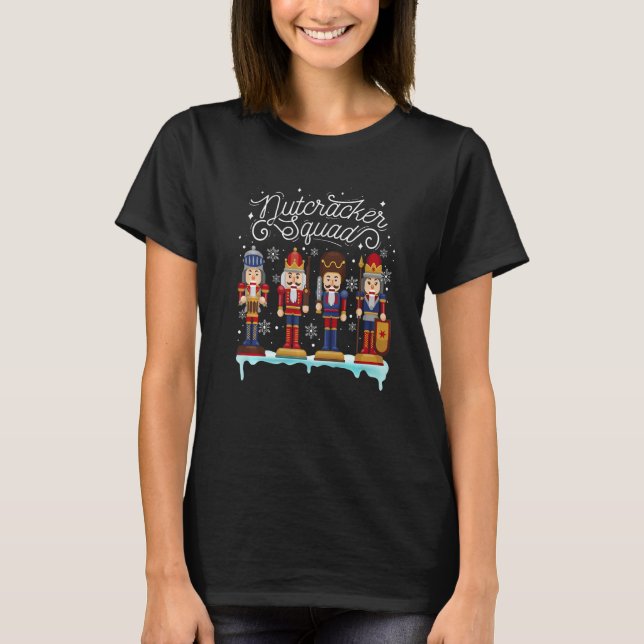 Camiseta Nutcracker Squad Ballet Dance Matching Family Chri (Frente)