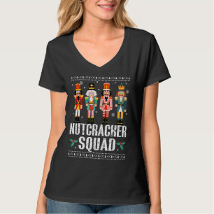 Camiseta Nutcracker Squad Engraçado Natal Pajama Holiday Ba