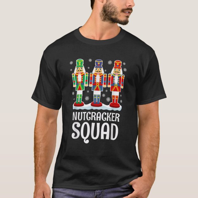 Camiseta Nutcracker Squad Matching Family PJs Gift Christma (Frente)