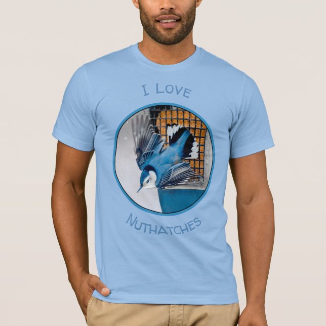 Camiseta Nuthatch Branca em Neve - Foto original (Frente)