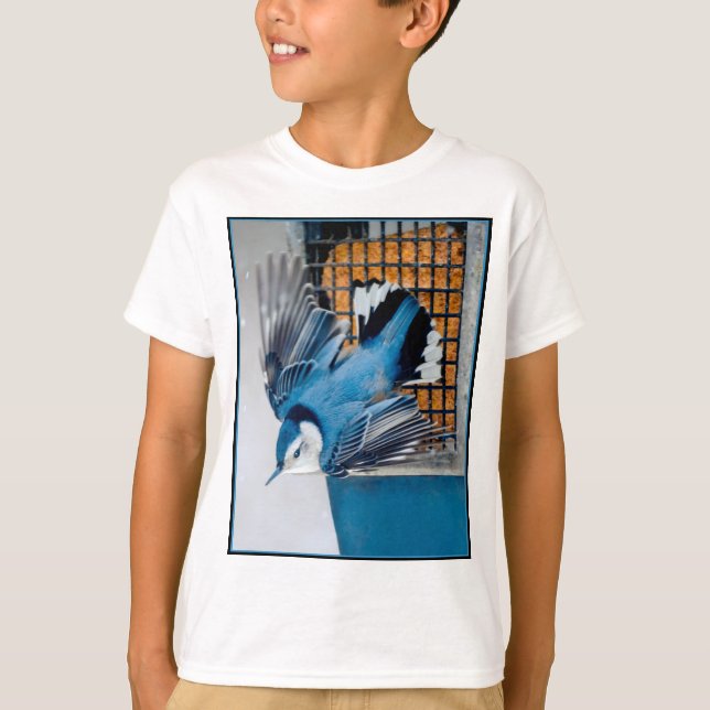 Camiseta Nuthatch Branca em Neve - Foto original (Frente)