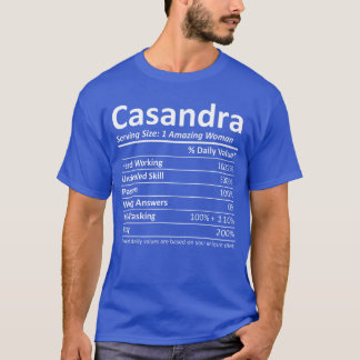 Camiseta Nutrição CASANDRA Nome Personalizado Piada Natal