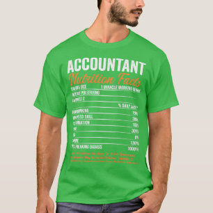 Camiseta Nutrição Contabilista Fata Ideias Engraçadas de Pr