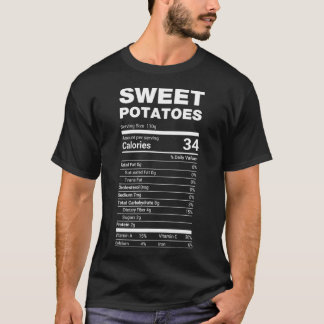 Camiseta Nutrição De Batata Doce Engraçada Preguiçosa