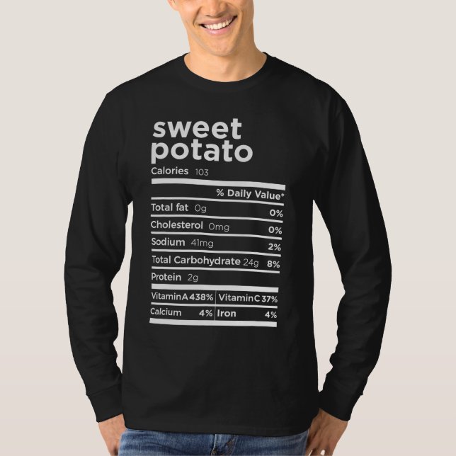 Camiseta Nutrição De Batata Doce Fata Engraçada, Ação De Gr (Frente)