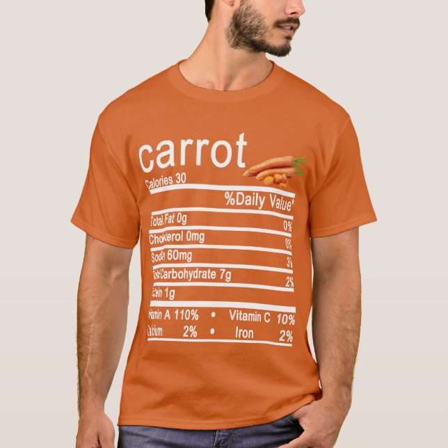 Camiseta Nutrição de cenoura Fala Engraçado Ação de Graças (Frente)