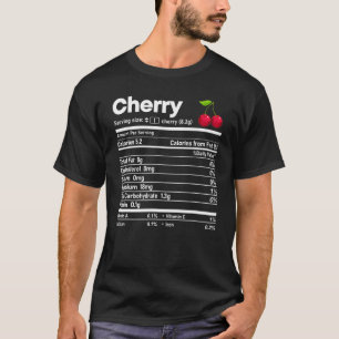Camiseta Nutrição de Cereja Fatos de Ação de Graças Comida 