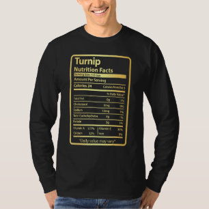 Camiseta Nutrição De Nabo Para O Natal De Ação De Graças