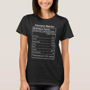 Camiseta Nutrição de Observador de Televisão Fala Sarcástic