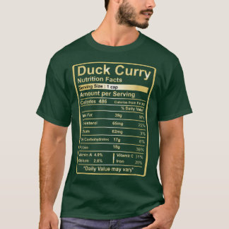 Camiseta Nutrição de Pato Curry Fata Comida Engraçada para 